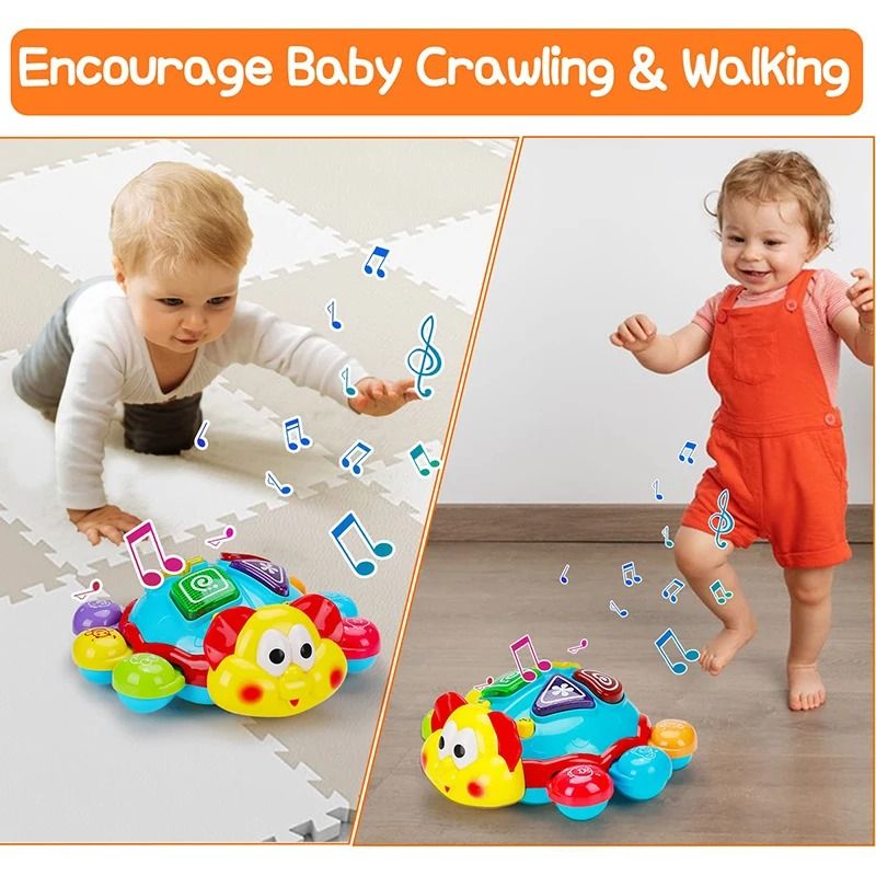 Baby Crawling Toy Musical Walking Light Up Bilingual Learning Toy
