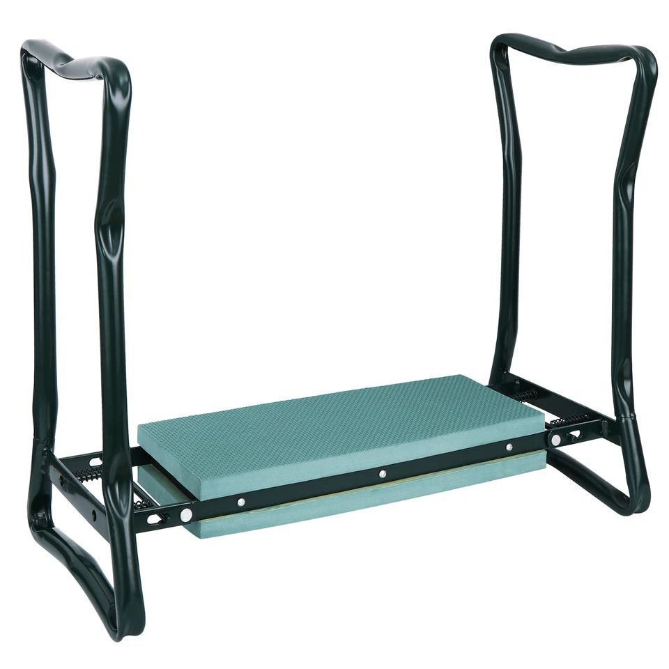 Foldable Garden Kneeler and Seat with EVA Cushion & Tool Pouch Heavy Duty Gardening Stool Bench