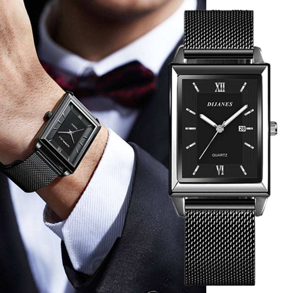 Stainless Steel Quartz Wristwatch, New Luxury Fashion Gold Watch for Women, Men's Ladies Calendar Watch