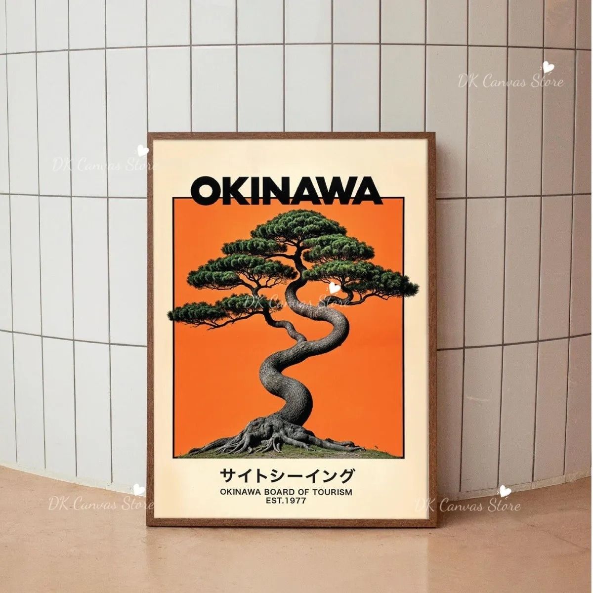 Okinawan Narrative Canvas – High-Definition Japandi Architectural Art