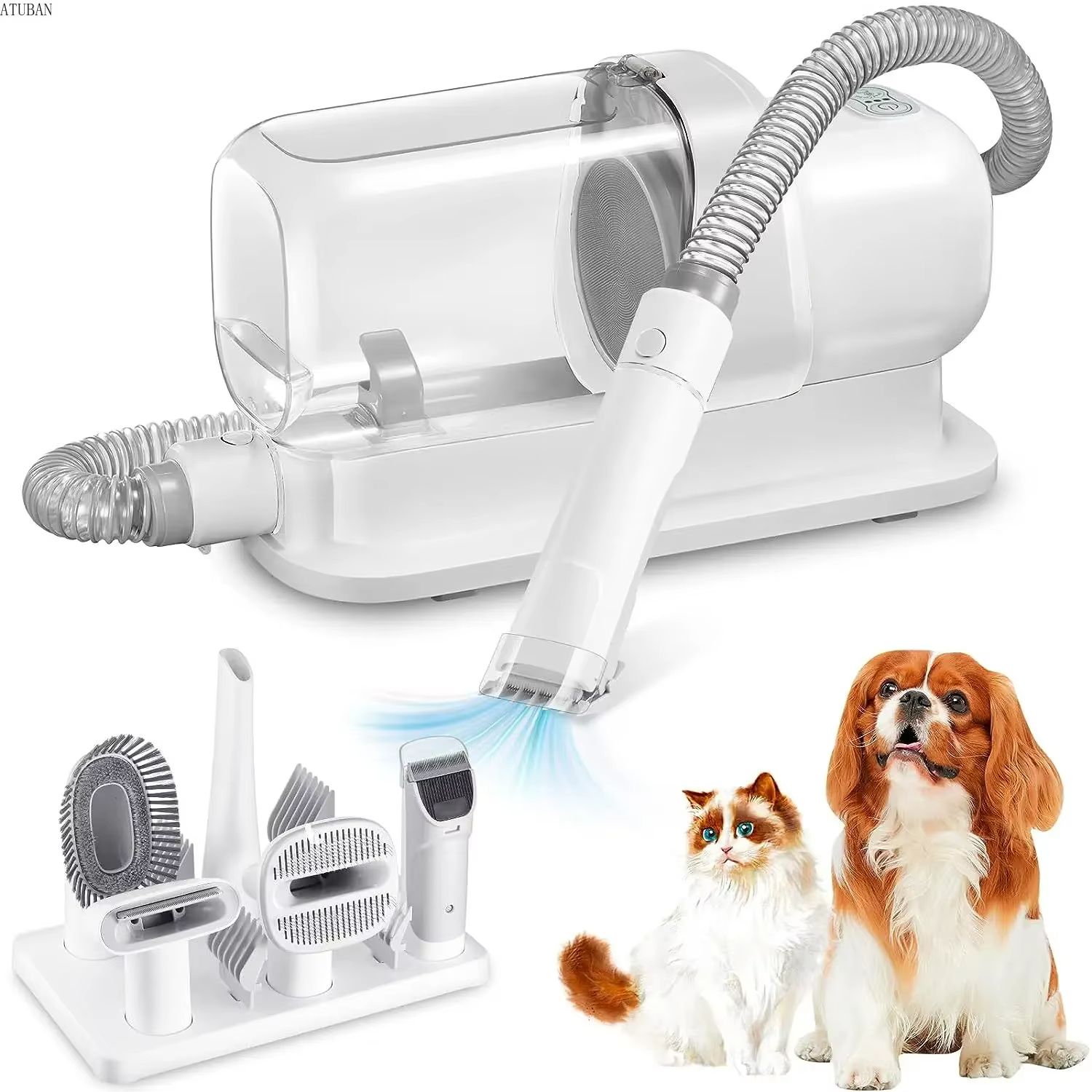 Dog Grooming Vacuum and Pet Hair Grooming Kit – 2.3L Large Capacity with Brushes and Pet Vacuum Cleaner