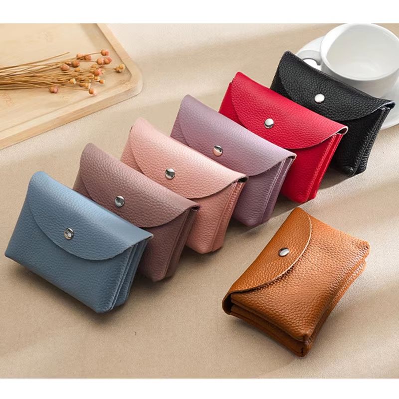 Custom Name PU Leather Coin Purse Card Holder Zipper Wallet with Engraved Initials