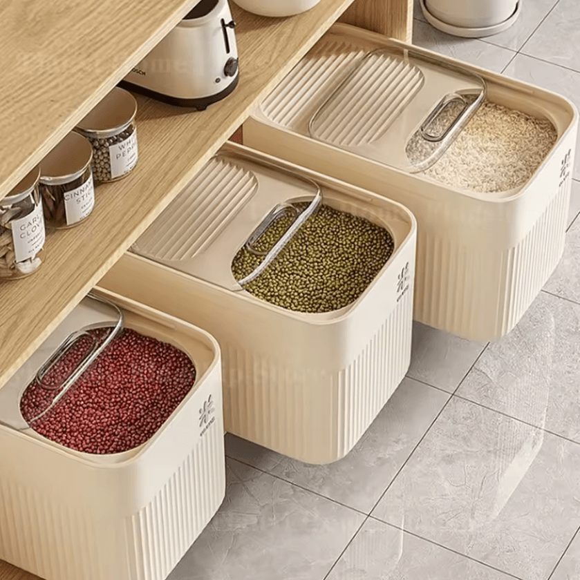 Airtight Rice Storage Container – Moisture-Proof Grain Storage Box with Sealed Lid (5/10/15KG)