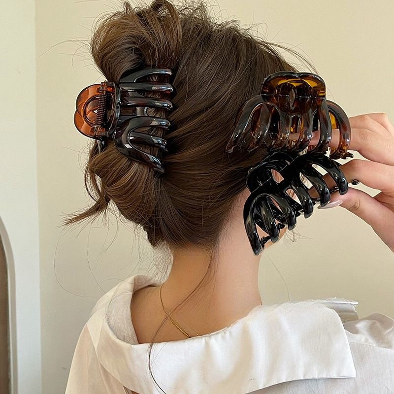 Large Hollow Hair Claw Clip for Women Strong Hold Ponytail Hair Clip