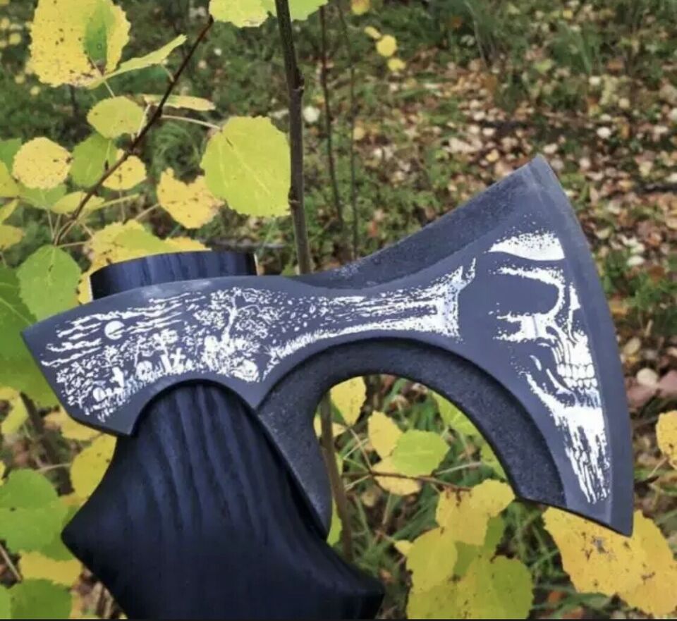 CUSTOM HANDMADE CARBON STEEL VIKING HATCHET TOMAHAWK HUNTING AXE | THROWING AXE
