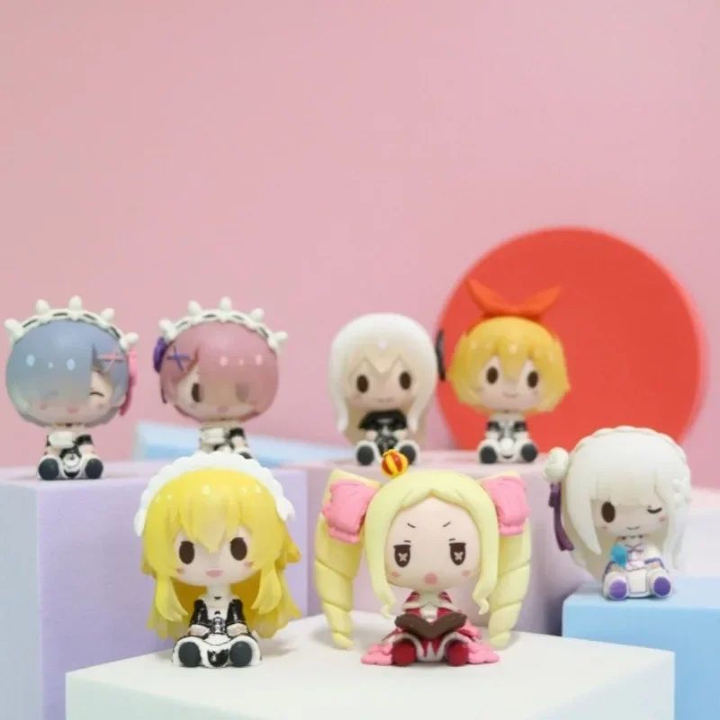 Re Zero Rem Emilia Mini Anime Figure Set Collectible Desk Display