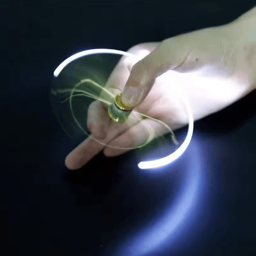 Multifunctional Gyro Fidget Pen – Metal LED Spinner Ballpoint with Luminous Rotating Top