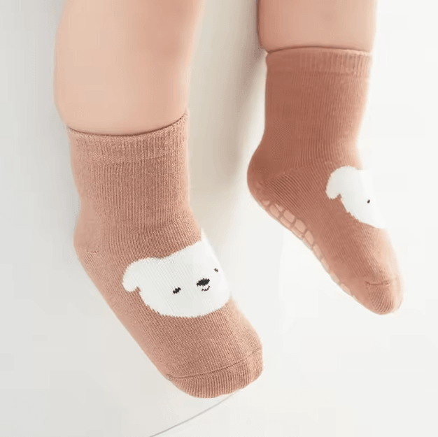 6-Pack Kids Non-Slip Cartoon Animal Socks – Soft Toddler Grip Floor Socks