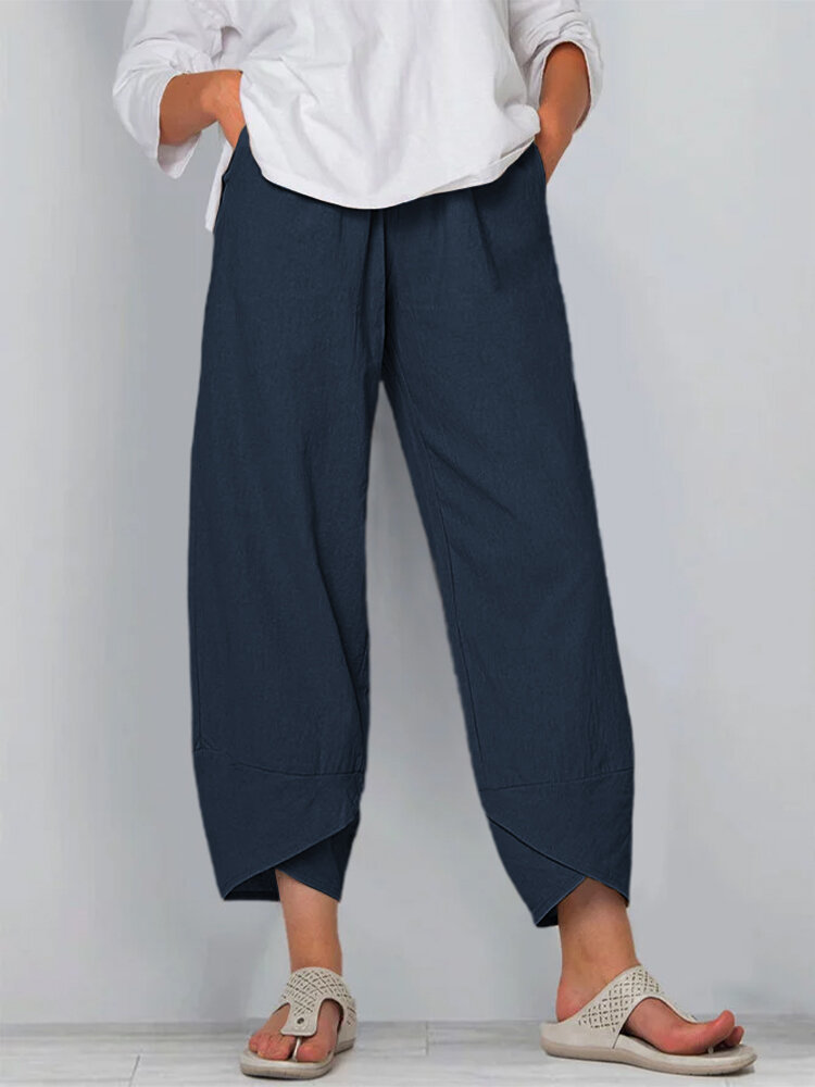 Elegant Autumn Joggers, Street Wear Women Clothes, Cotton Linen Sweatpants, Casual Women Pants