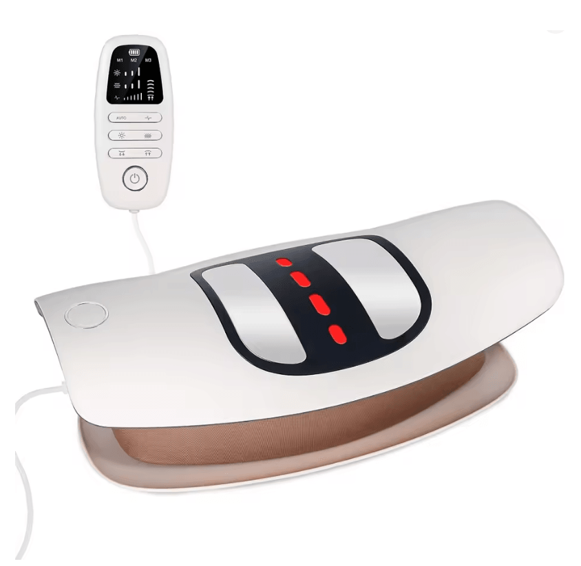 Electric Lumbar Vibration Traction Massager with Heat Therapy
