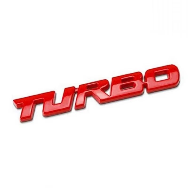 Metal 3D Turbocharged Car Badge Sticker, Universal Car Modification Emblem