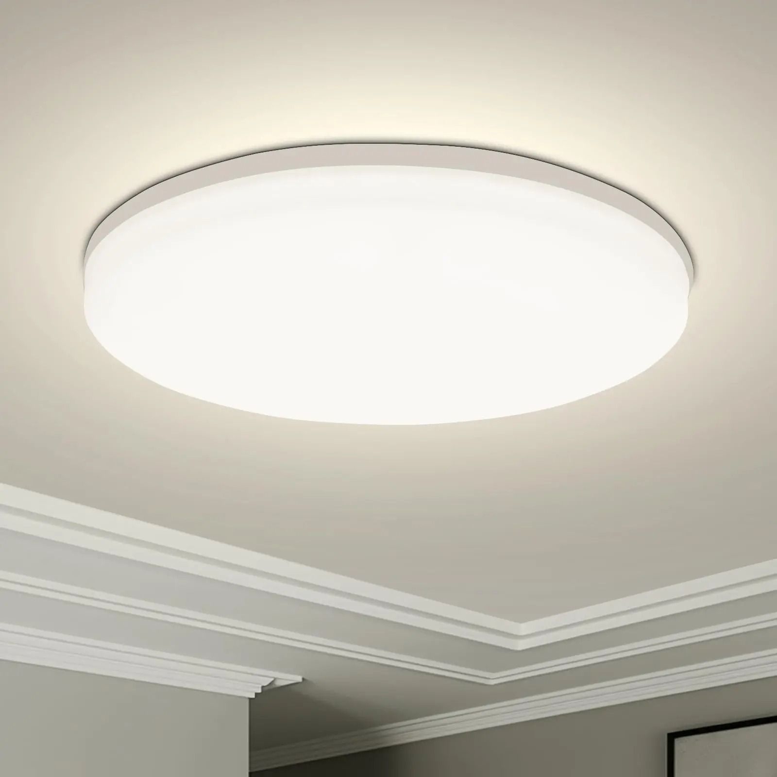 Modern Round LED Ceiling Light Energy Efficient Flush Mount Fixture