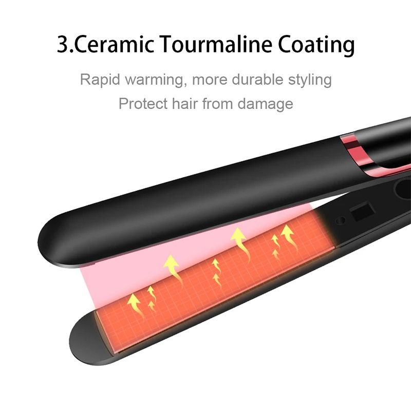 Professional Ceramic Ionic Hair Straightener Fast Heat Flat Iron with LCD Display
