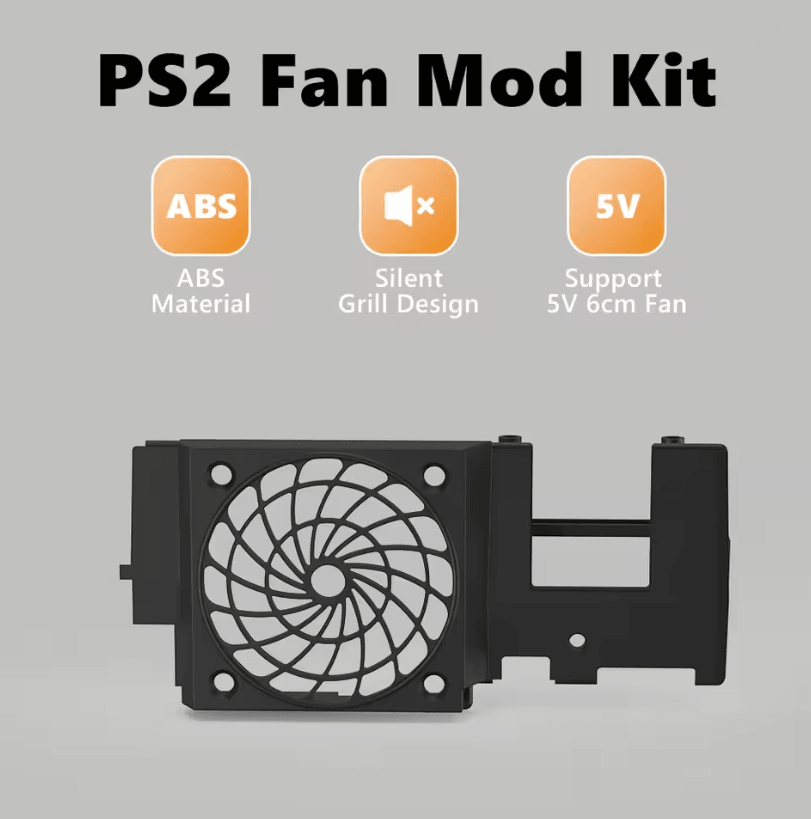 PS2 Fat Silent Cooling Kit with Noctua Fan Bracket