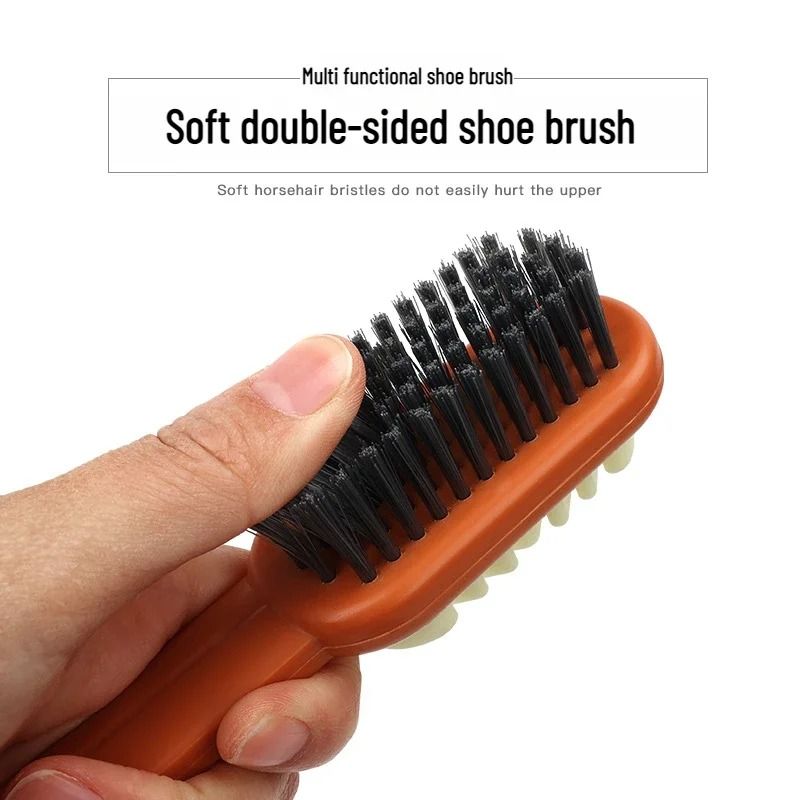 2 in 1 Suede Shoe Brush and Suede Cleaning Eraser Long Handle Boot Cleaner Set