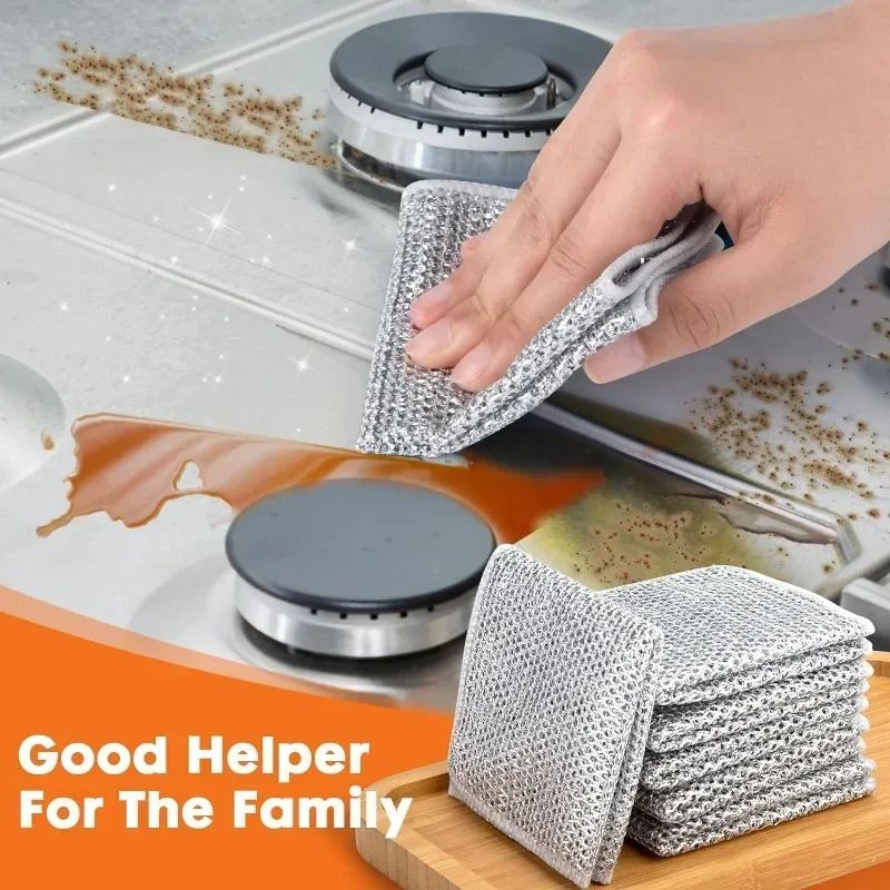 Double Sided Thickened Steel Wire Magic Cleaning Cloth