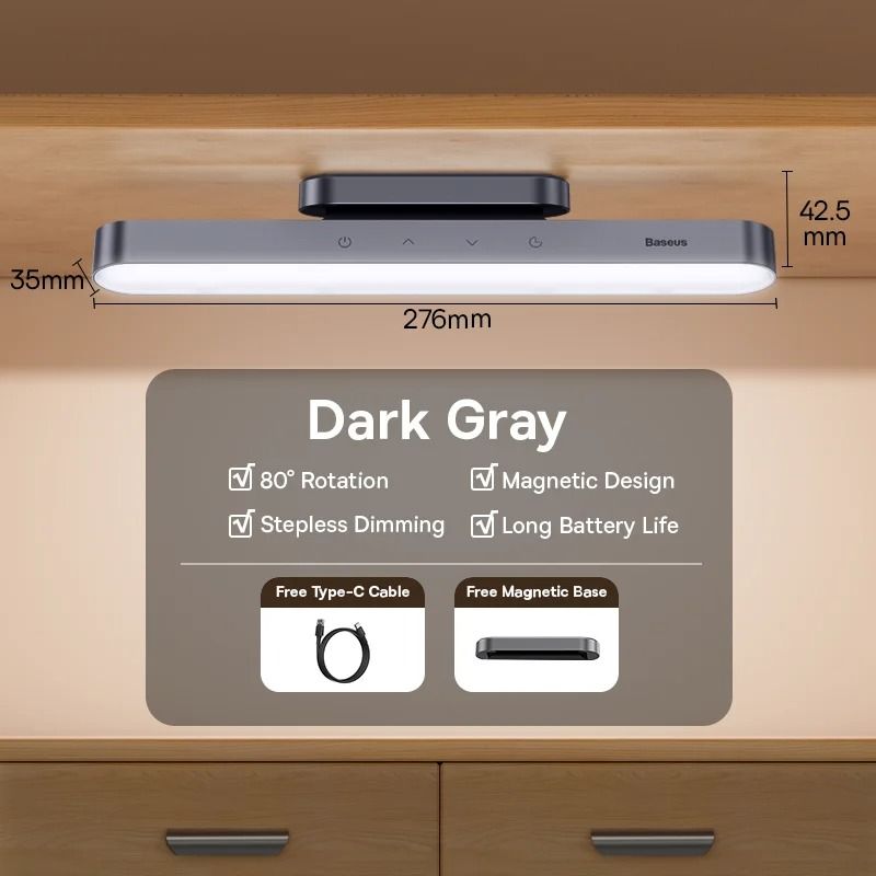 Rechargeable Magnetic LED Desk and Cabinet Lamp