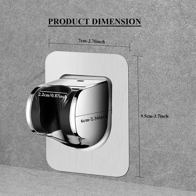 Universal Showerhead Holder Wall Mounted Punch Free Design