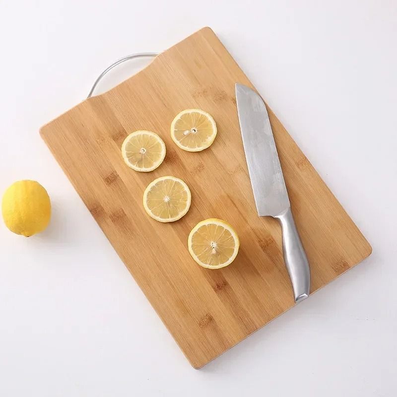Natural Bamboo Cutting Board Large Double Sided Solid Wood Board