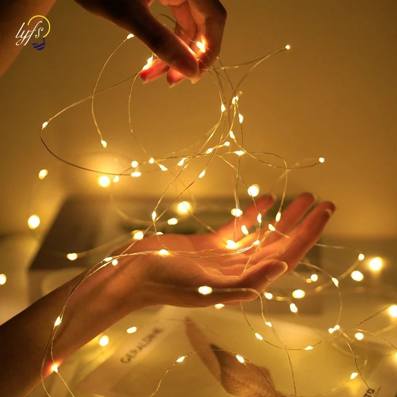 Battery-Powered Fairy String Lights – Warm White Decorative LED Garland (1M / 2M / 3M)