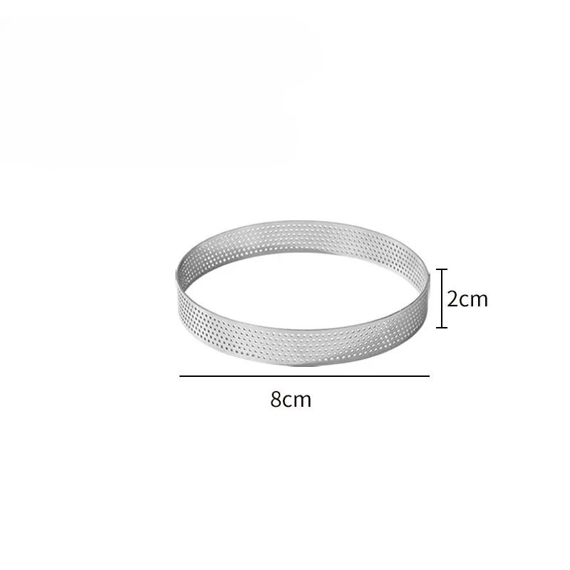 304 Stainless Steel Mousse Ring Cake Mold with Hole Bottom