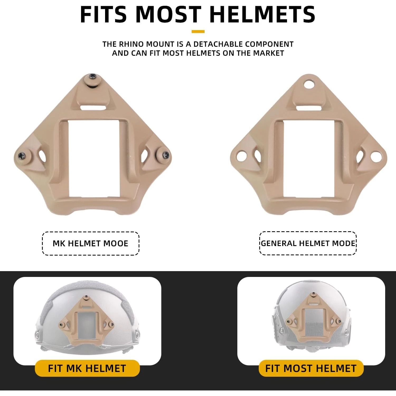 Nylon NVG Helmet Shroud Mount Adapter – Tactical Night Vision Bracket for FAST/MICH Helmets, Secure NVG Holder Accessory