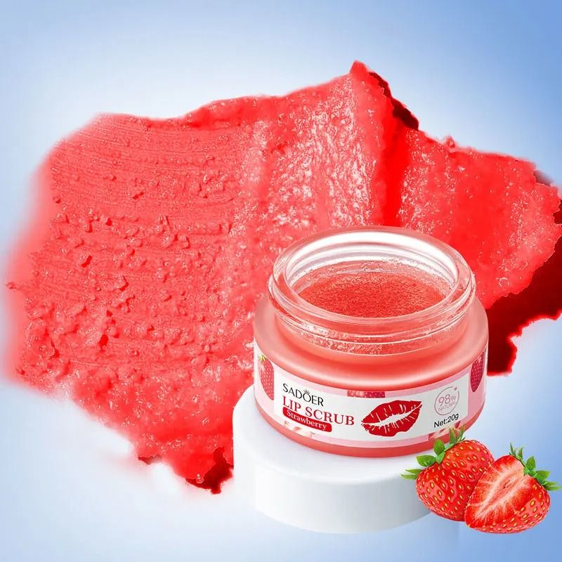 Fruit Series Strawberry Lip Scrub – Revitalizing Dead Skin Removal & Brightening Therapy
