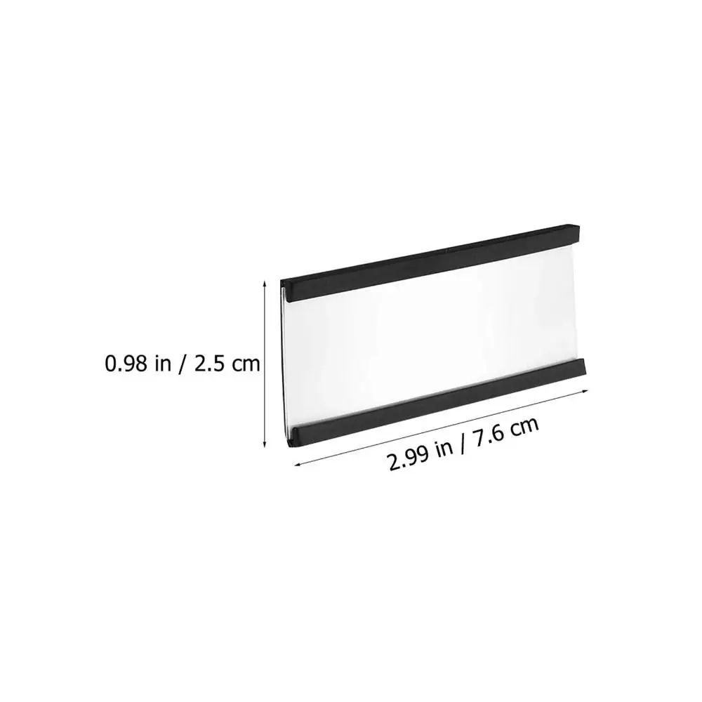 Magnetic C-Channel Label Holder Set with Protective Film - Reusable Warehouse Shelf Labels with Strong Magnet