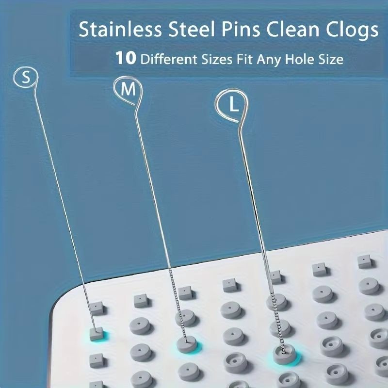 10-Piece Shower Head Cleaning Brush Set with Stainless Steel Needle Tools for Nozzle and Faucet Maintenance