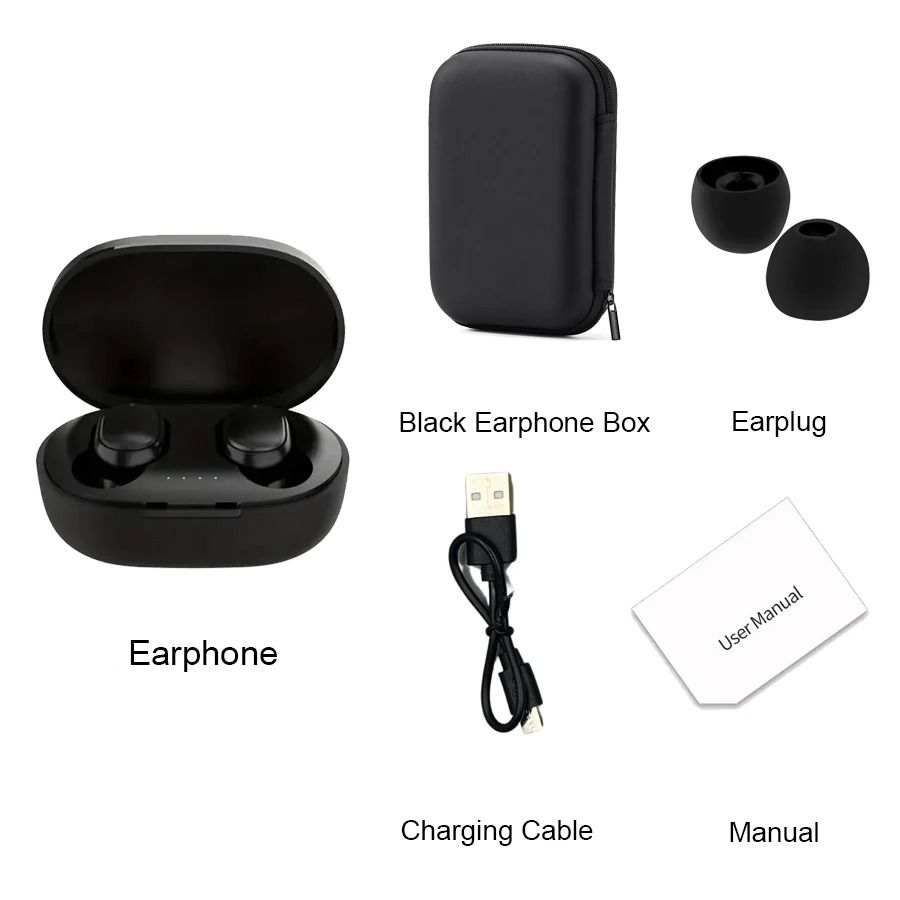 Wireless Bluetooth Earbuds with Noise Cancelling and Charging Case