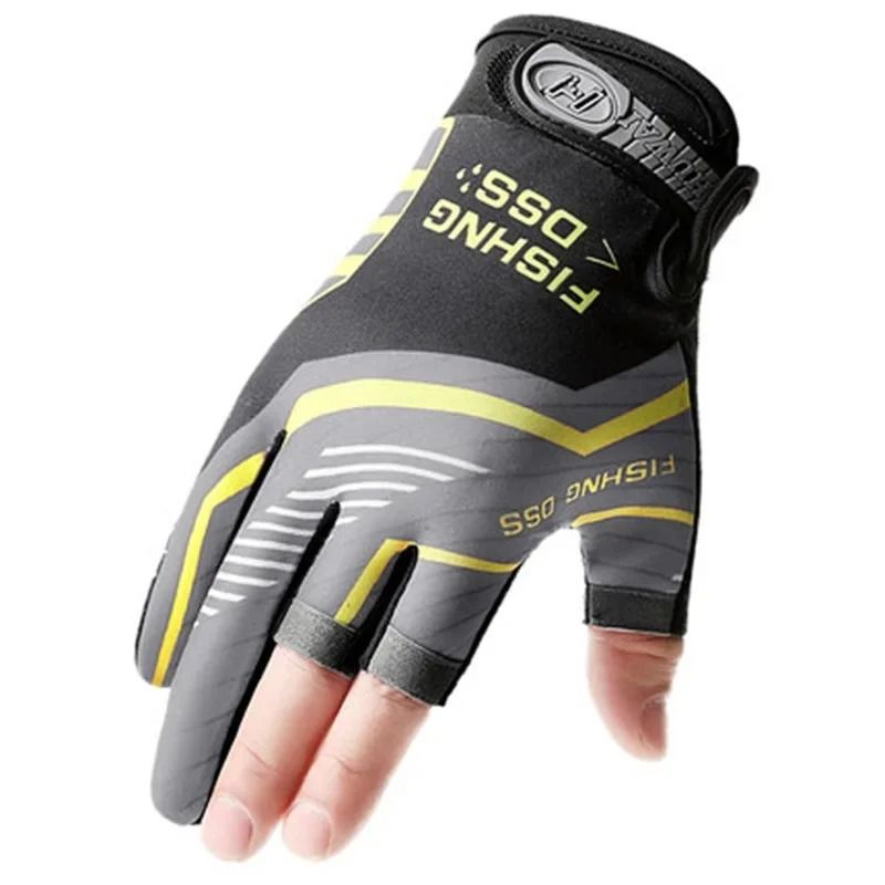 3 Finger Cut Fishing and Cycling Breathable Gloves for Men