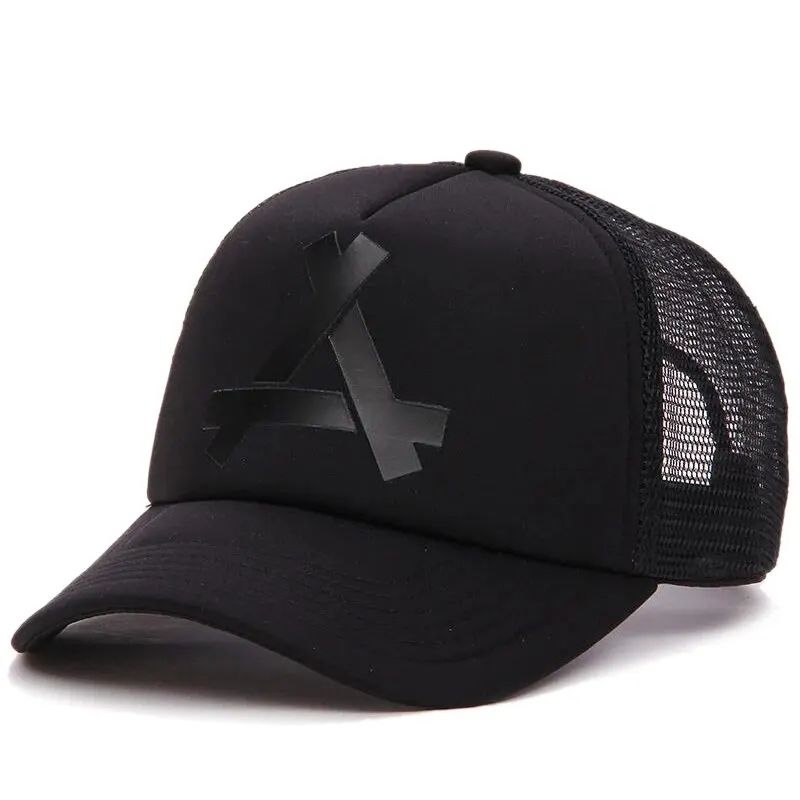 Unisex A Letter Mesh Trucker Baseball Cap