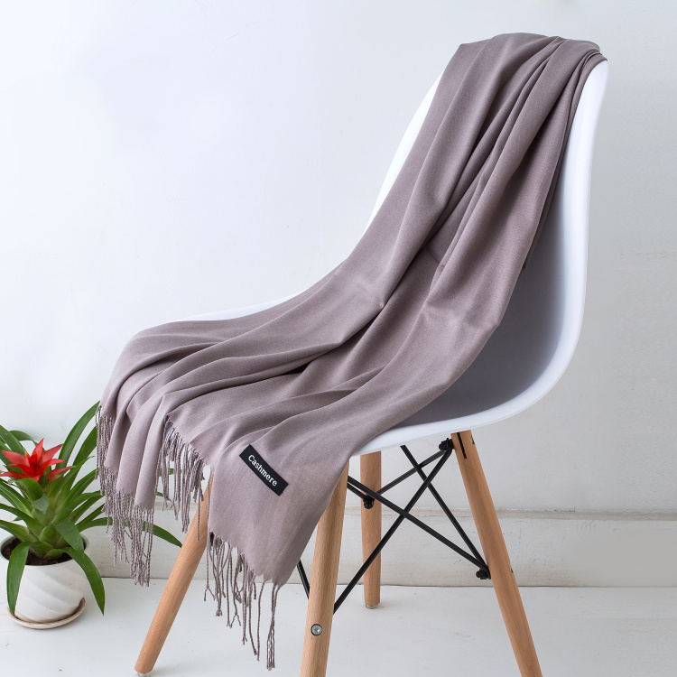 Men's Pashmina Shawls Wraps, Women Cashmere Scarf, Warm Tassels Scarves Female Foulard