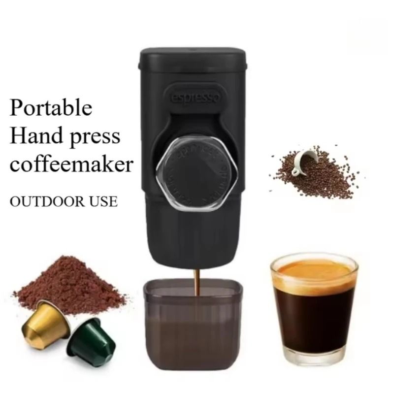 Portable Manual Hand Press Espresso Maker Travel Coffee Machine for Camping Hiking and Picnic