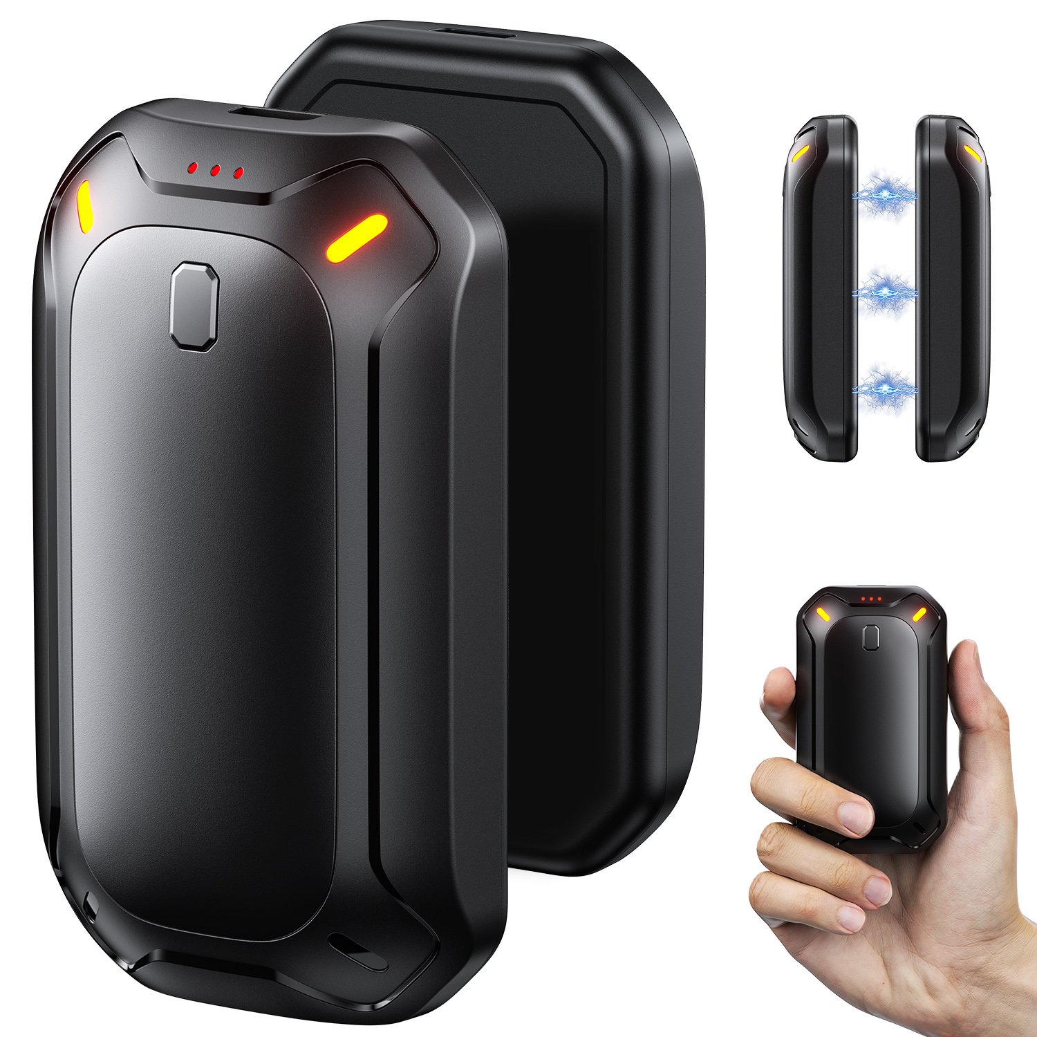 Rechargeable, Dual Magnetic Electric Hand Warmer, Double-Sided Warming Portable Heater Gifts for Women & Men