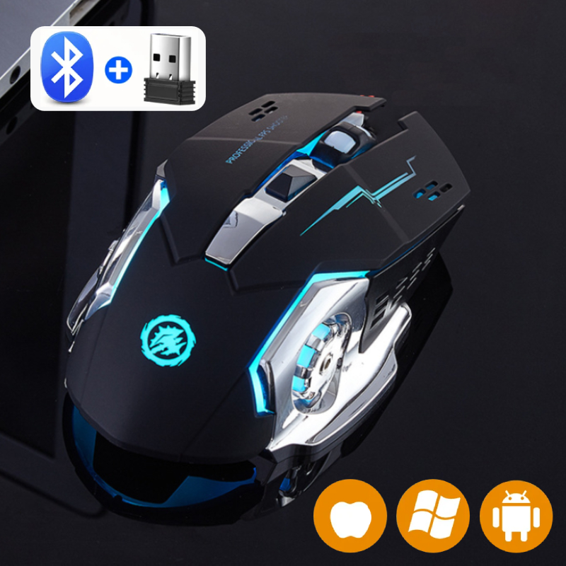 Bluetooth Mouse USB, Mechanical Backlight, Silent Wireless Gaming Mouse For PC Gamer Computer