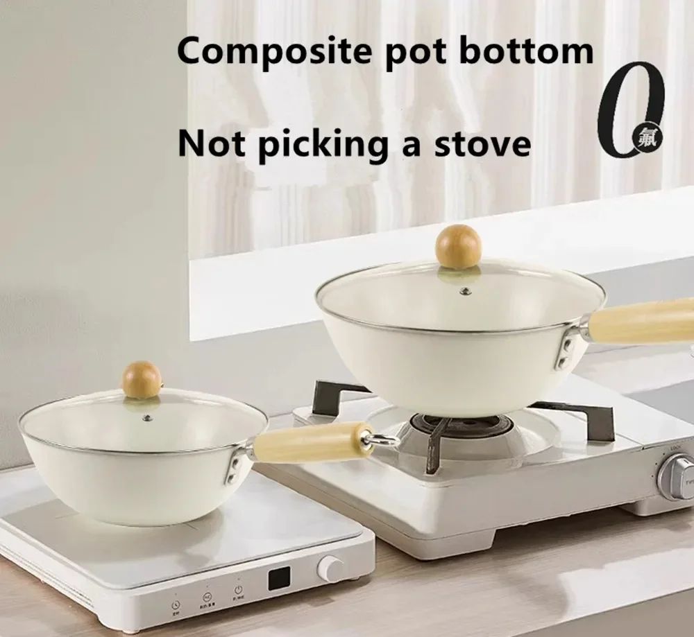 Ceramic Non Stick Pan Deep Skillet Wok for Induction and Gas Stoves