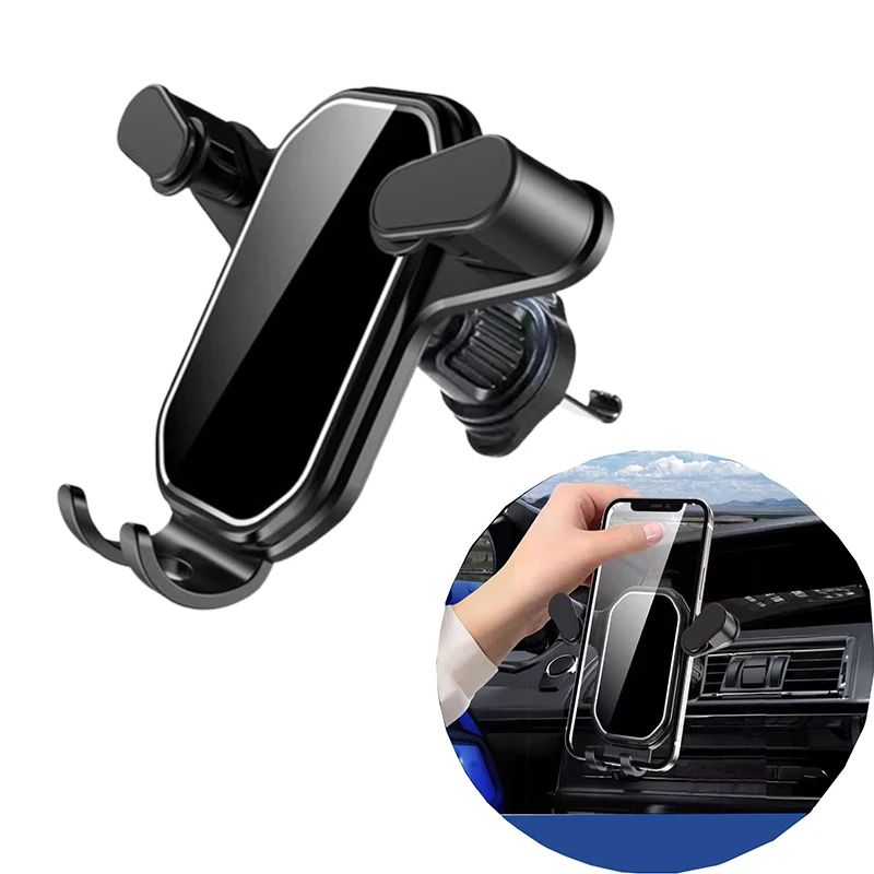 Universal Gravity Car Phone Mount – One-Hand Air Vent Phone Holder for iPhone & Samsung