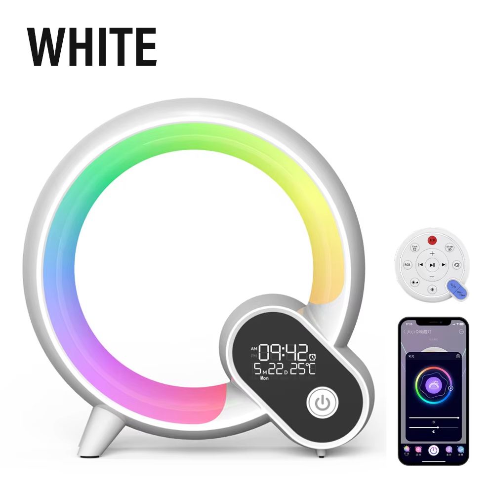 Smart LED Sunrise Alarm Clock with Bluetooth Speaker – Wake-Up Light, White Noise, App & Remote Control