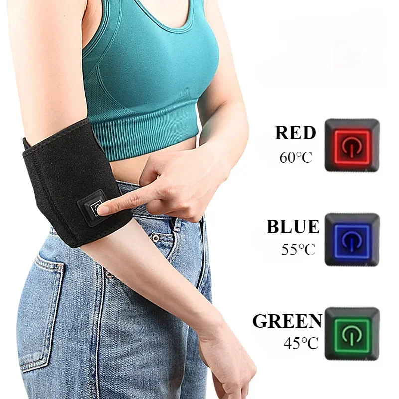 Electric Heated Knee Massager Brace with Adjustable Heat Therapy for Knee Pain Relief