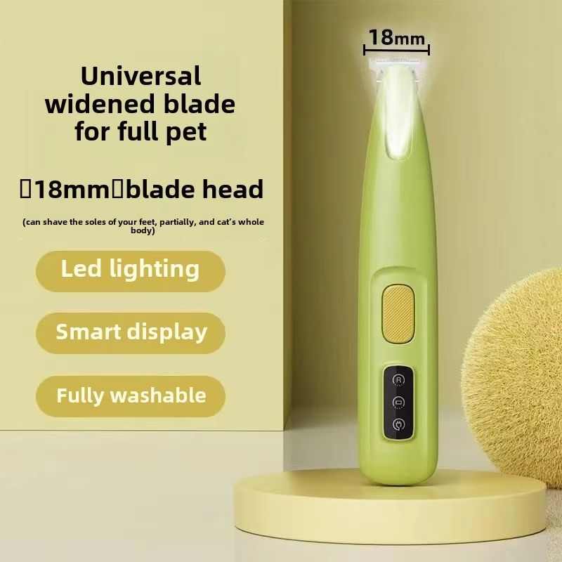 PetPro 18 mm LED Waterproof Paw Trimmer – Dog & Cat Grooming Clipper