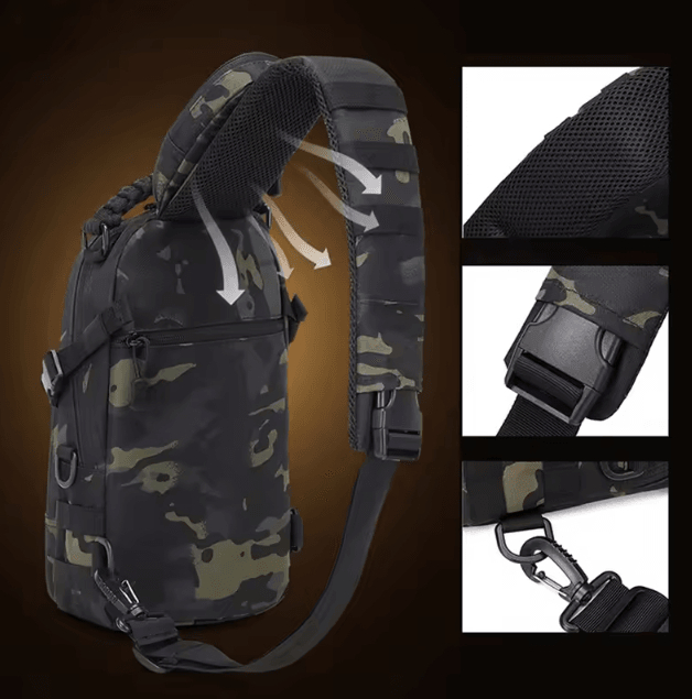 Tactical Camping Chest Sling Bag – MOLLE Outdoor Chest Pack for Hiking, Cycling, Fishing & Travel