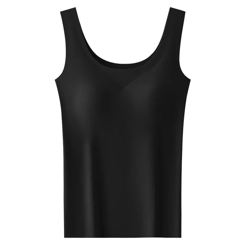 Womens Seamless Tank Top With Chest Pad 2 Pack