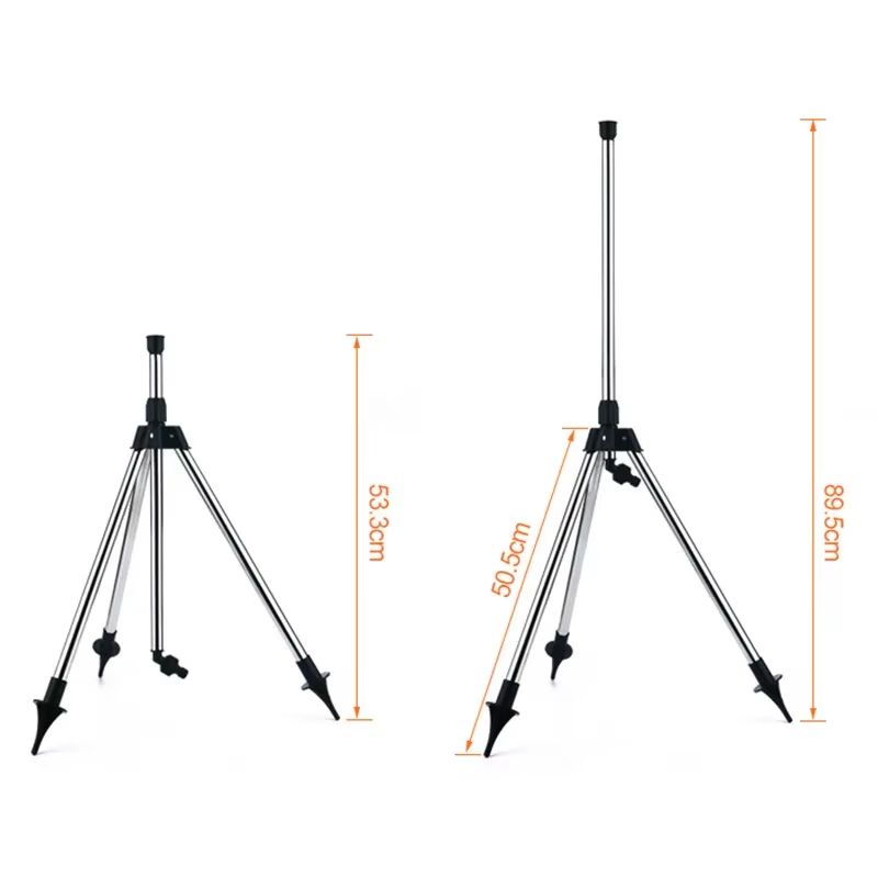 360° Automatic Rotating Garden Sprinkler with Adjustable Tripod – Stainless Steel Lawn & Irrigation Tool