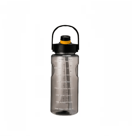 1500ml Large Capacity Sports Water Bottle with Straw and Time Marker Portable Outdoor Fitness Bottle