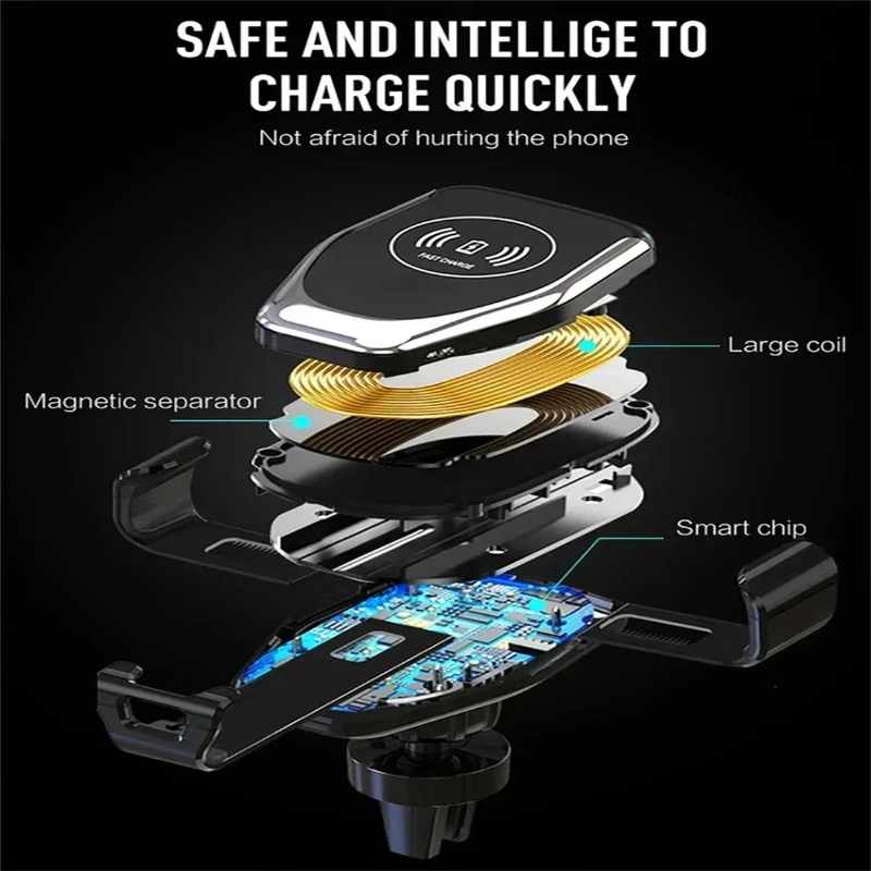 Adjustable Car Wireless Charging Phone Holder Fast Charging Station