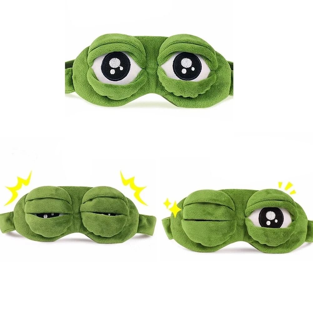 Hirigin Unisex Creative 3D Cartoon Frog Sleep Eye Mask