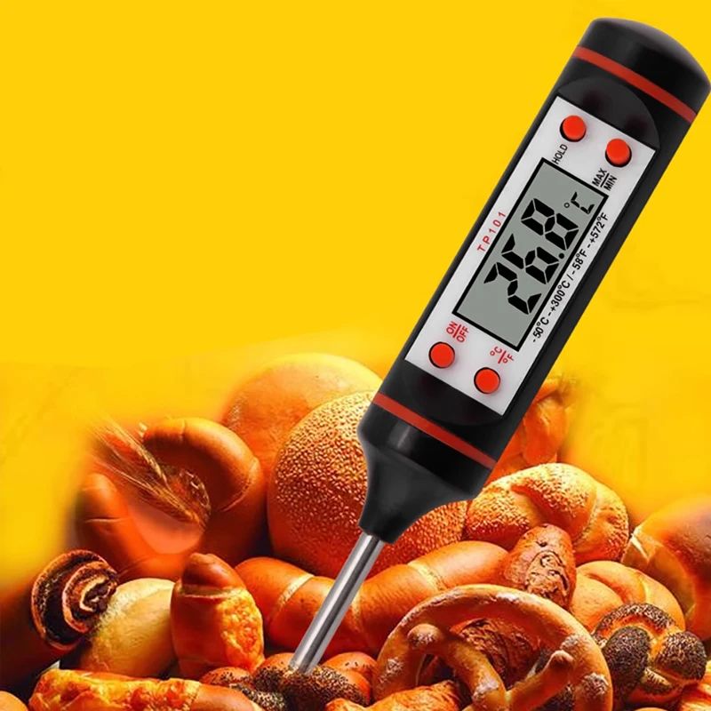 Kitchen Food Baking Digital Thermometer with Electronic Probe & Digital Display, Liquid Grill Cooking Temperature Tool