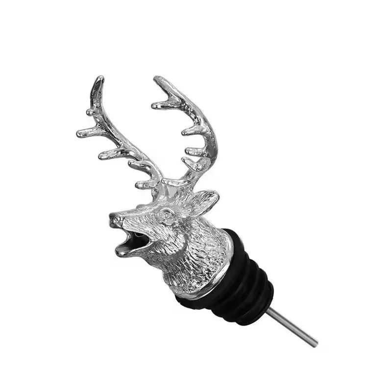 Elegant Deer Head Stainless Steel Wine & Champagne Bottle Stopper – Vacuum Seal Bar Accessory