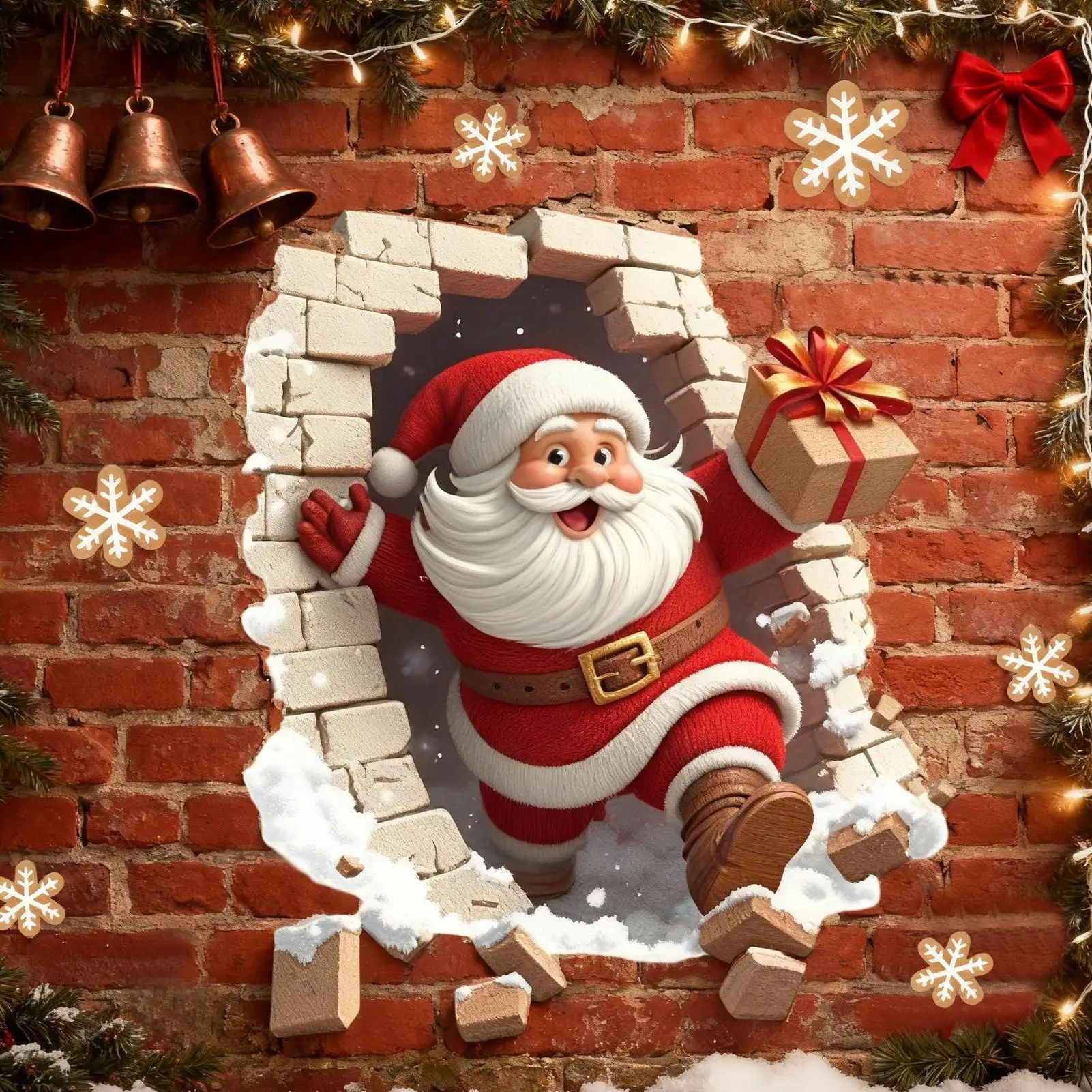 Santa Claus Wall Decal Sticker